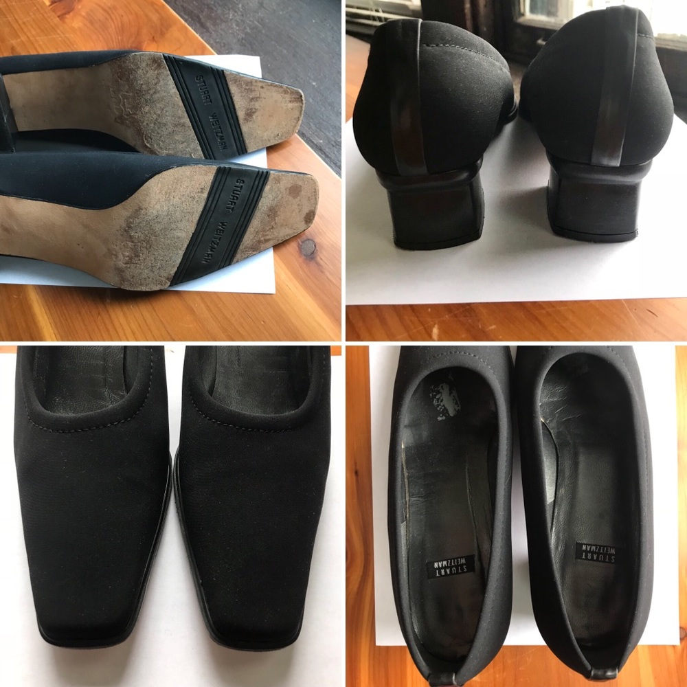 🆕 {STUART WEITZMAN} ‘Peau de Soie’ Classic Black Pump • Size 10.5 - Picture 6 of 10